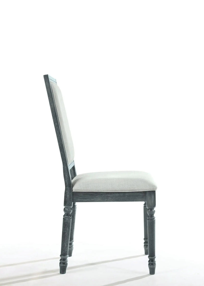 Leventis - Weathered Side Chair - Cream / Gray by HouseOfZazla