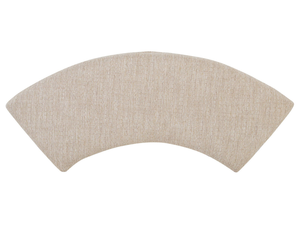 Heron Cove - Curved Bench With Upholstered Seat - Chalk White, photo 2 of 7