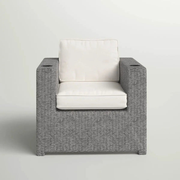 Aviara - Outdoor Club Chair Timeless Comfort With Plush Cushions - Gray Mix