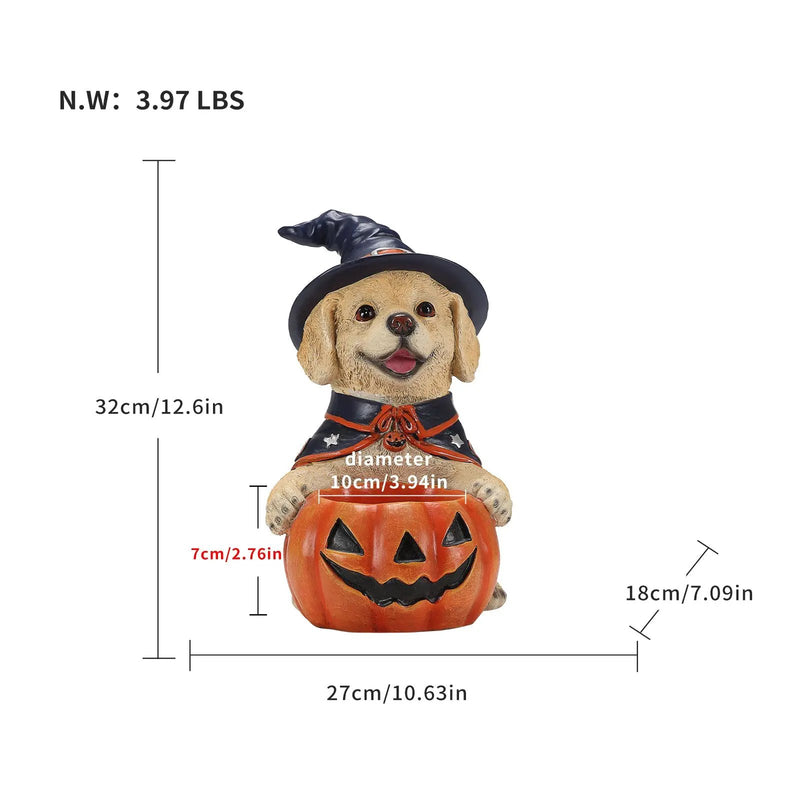 Halloween Labrador Retriever Witch Puppy Figurine by HouseOfZazla