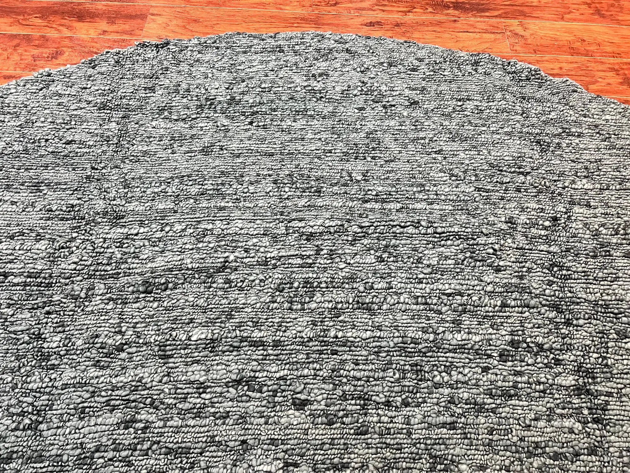 Large Round Indian Rug 11x11, Teal, Vintage Handmade Wool Carpet by Jewel Rugs