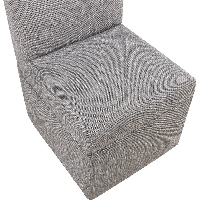 Della - Upholstered Castered Chair - Gray by HouseOfZazla