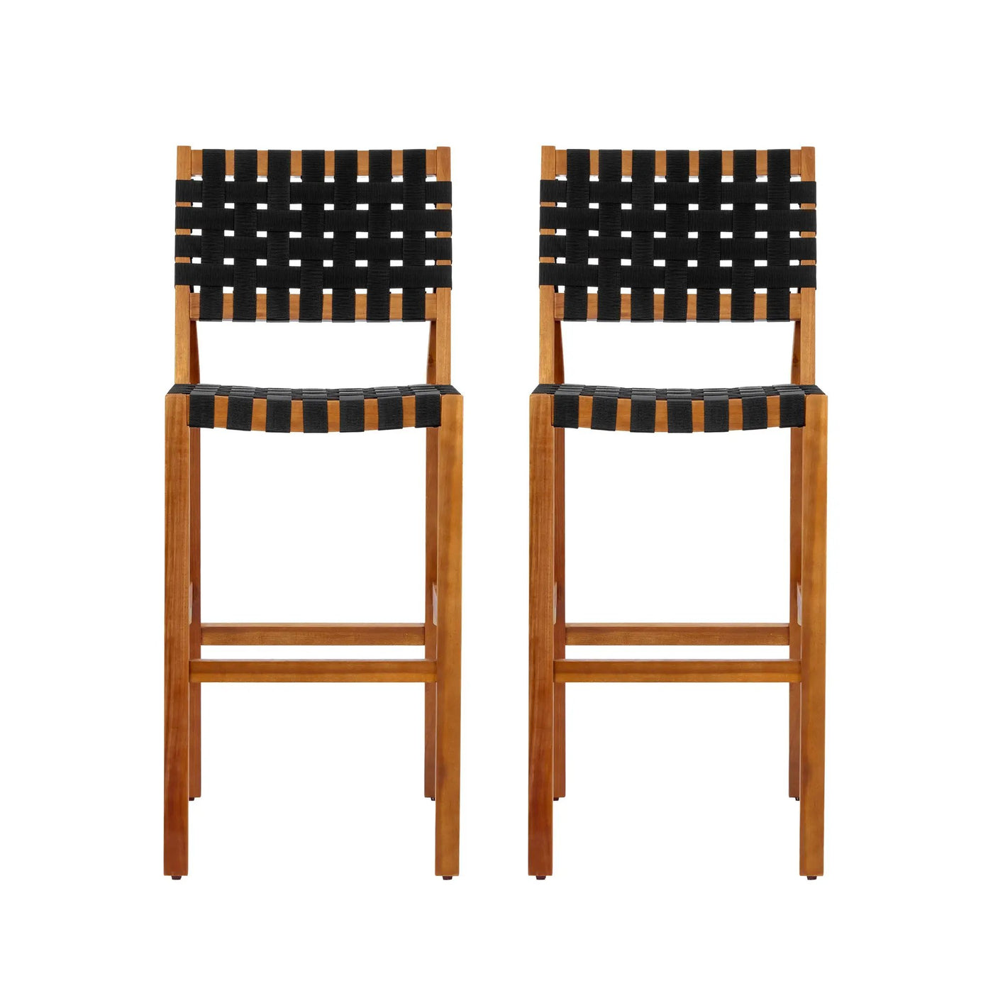 30.5 Inch Seat Height Outdoor Acacia Solid Wood Patio Side Chair by HouseOfZazla