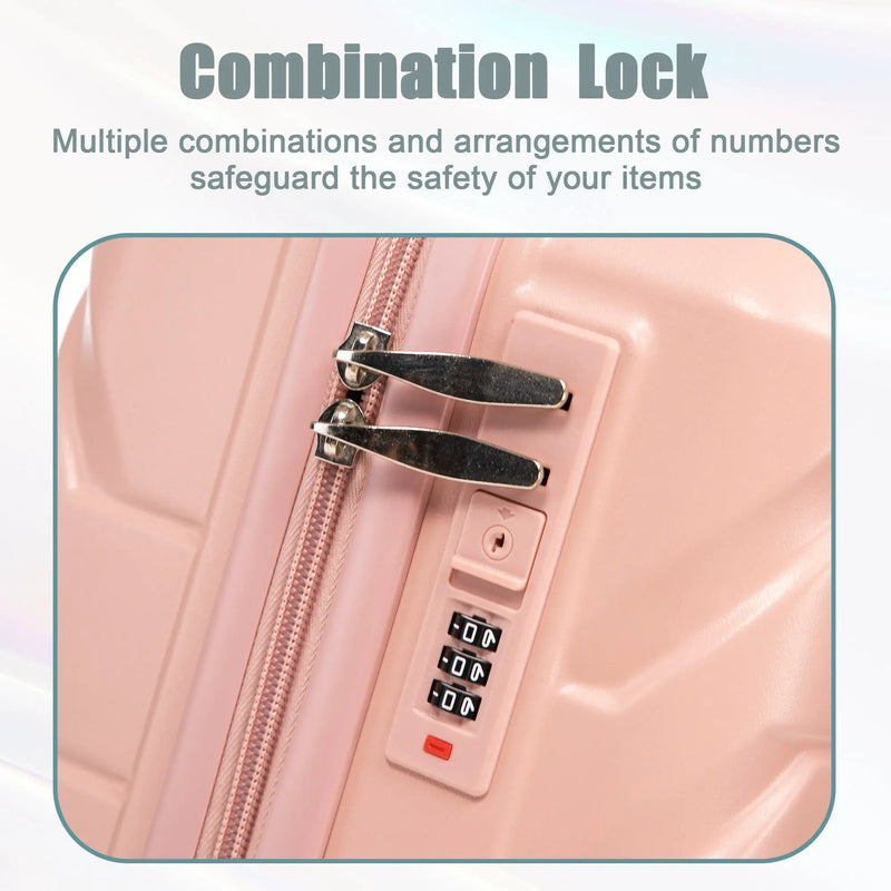 2-Piece ABS Spinner Wheel Luggage Set with Combination Lock by HouseOfZazla