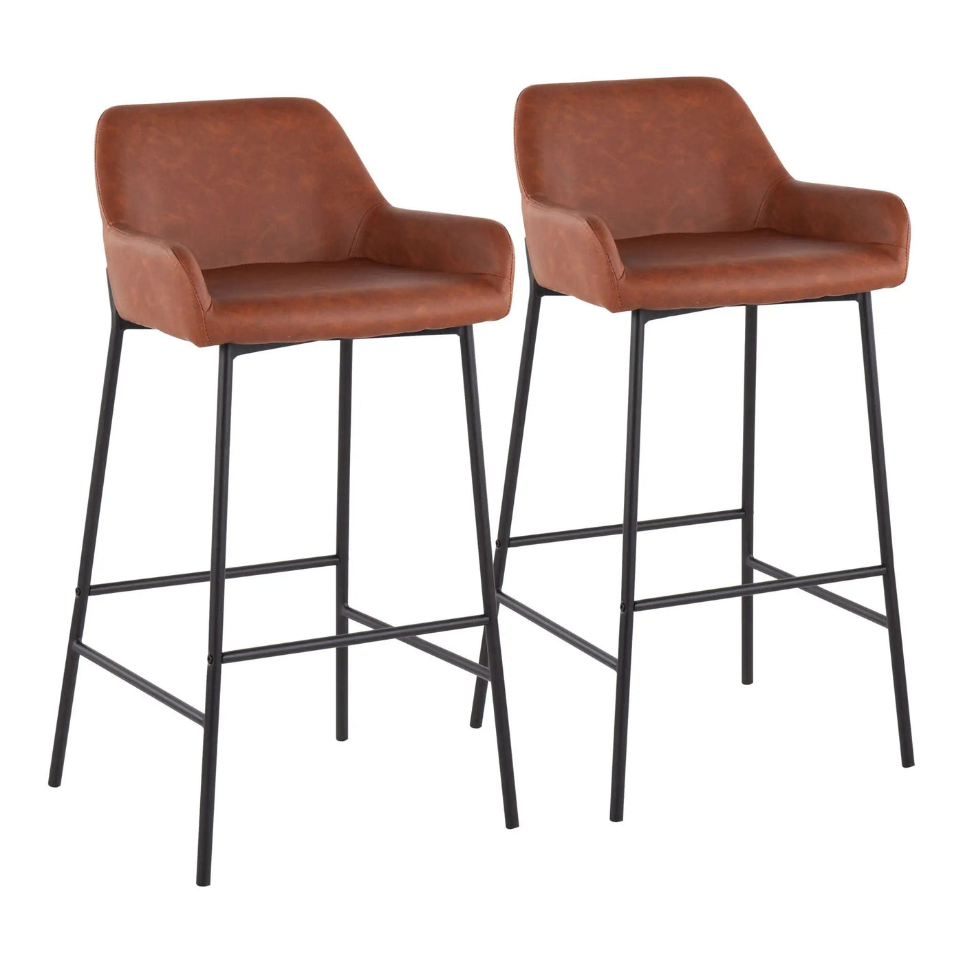 Daniella - Industrial Fixed Height Bar Stool (Set of 2) by HouseOfZazla