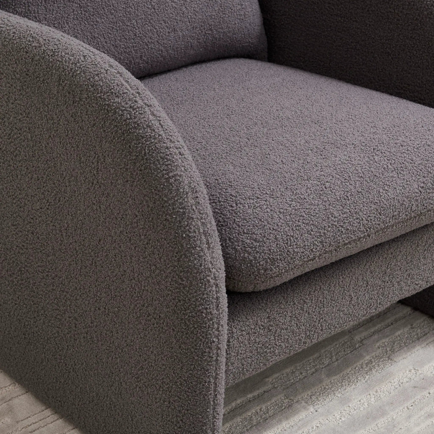 Modern Sherpa Upholstered Accent Chair, Comfortable Living Room Armchair, Lounge Chair For Bedroom, And Office by HouseOfZazla