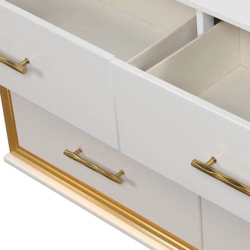 Obsession - 6 Drawer Dresser - White by HouseOfZazla