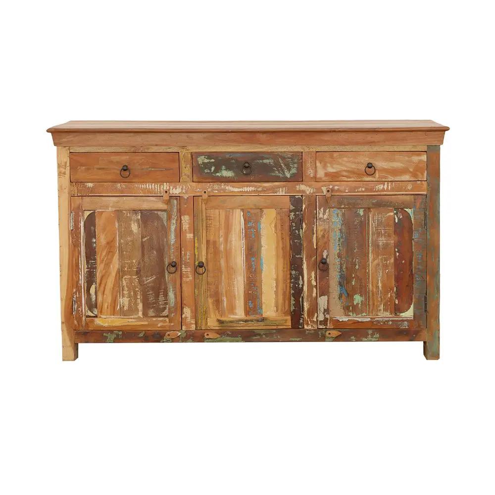 Harper 3-door Solid Reclaimed Wood Accent Cabinet Brown by Unique Piece Furniture