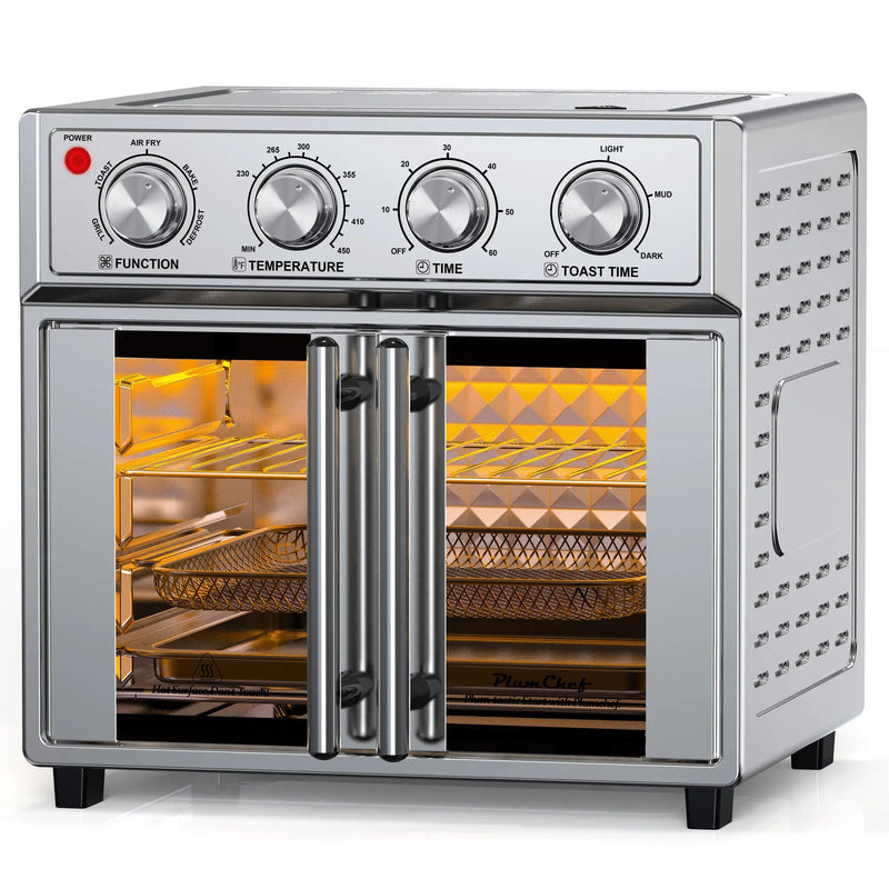 PlumChef 26QT Extra-Large French Double-Door Air Fryer Convection Toaster Oven by HouseOfZazla