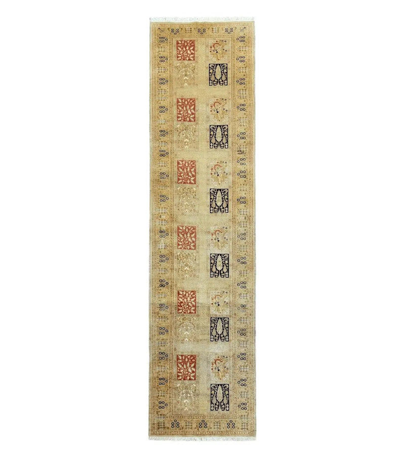 3' 2" x 12 ' 6" Pak Persian Safavieh Runner Haji Jalil Fine Runner Rug 3ft Runner 12ft Runner 13ft Runner Panel Design Runner Hand-Knotted by Jewel Rugs