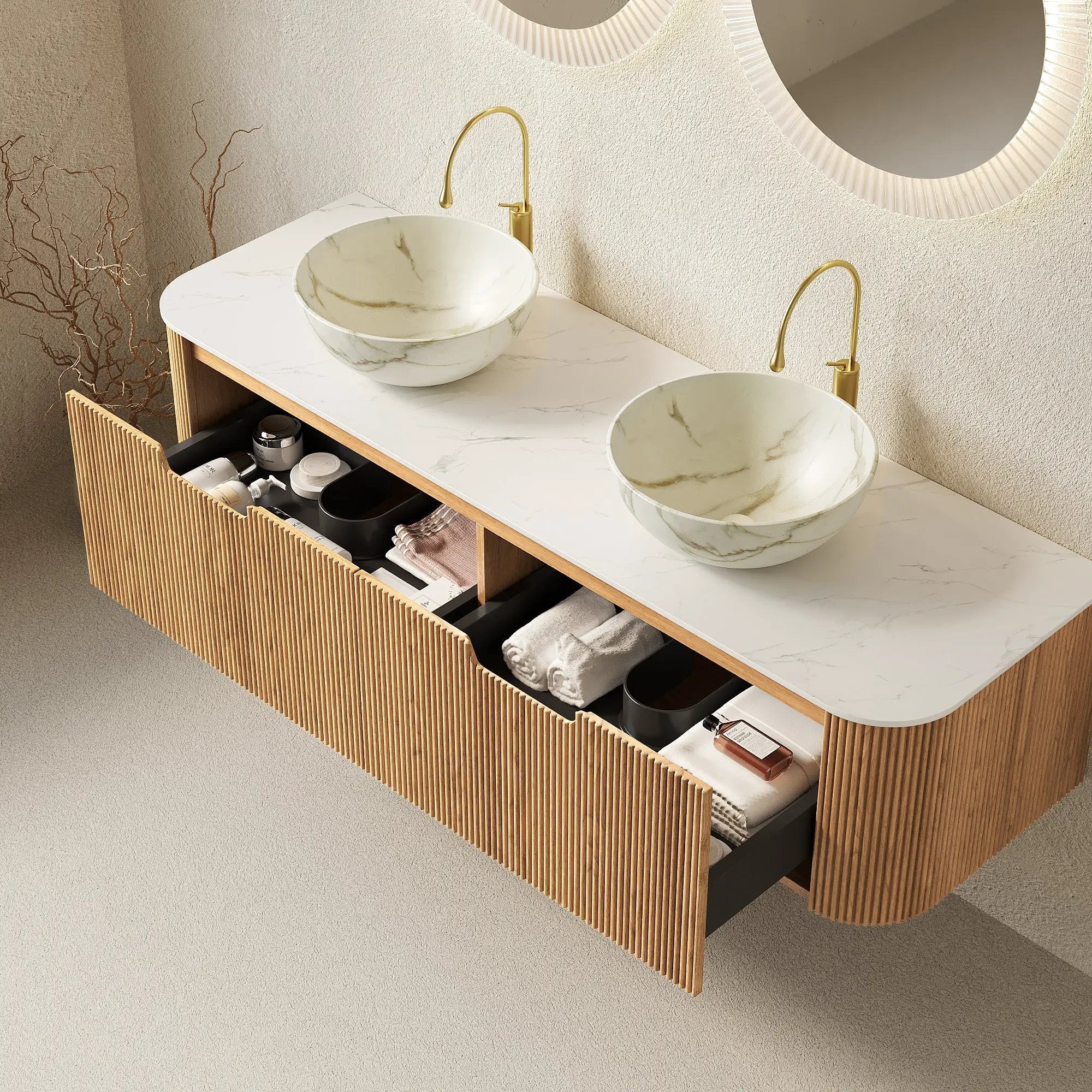 Dina 60" Bathroom Vanity & Sinks by HouseOfZazla