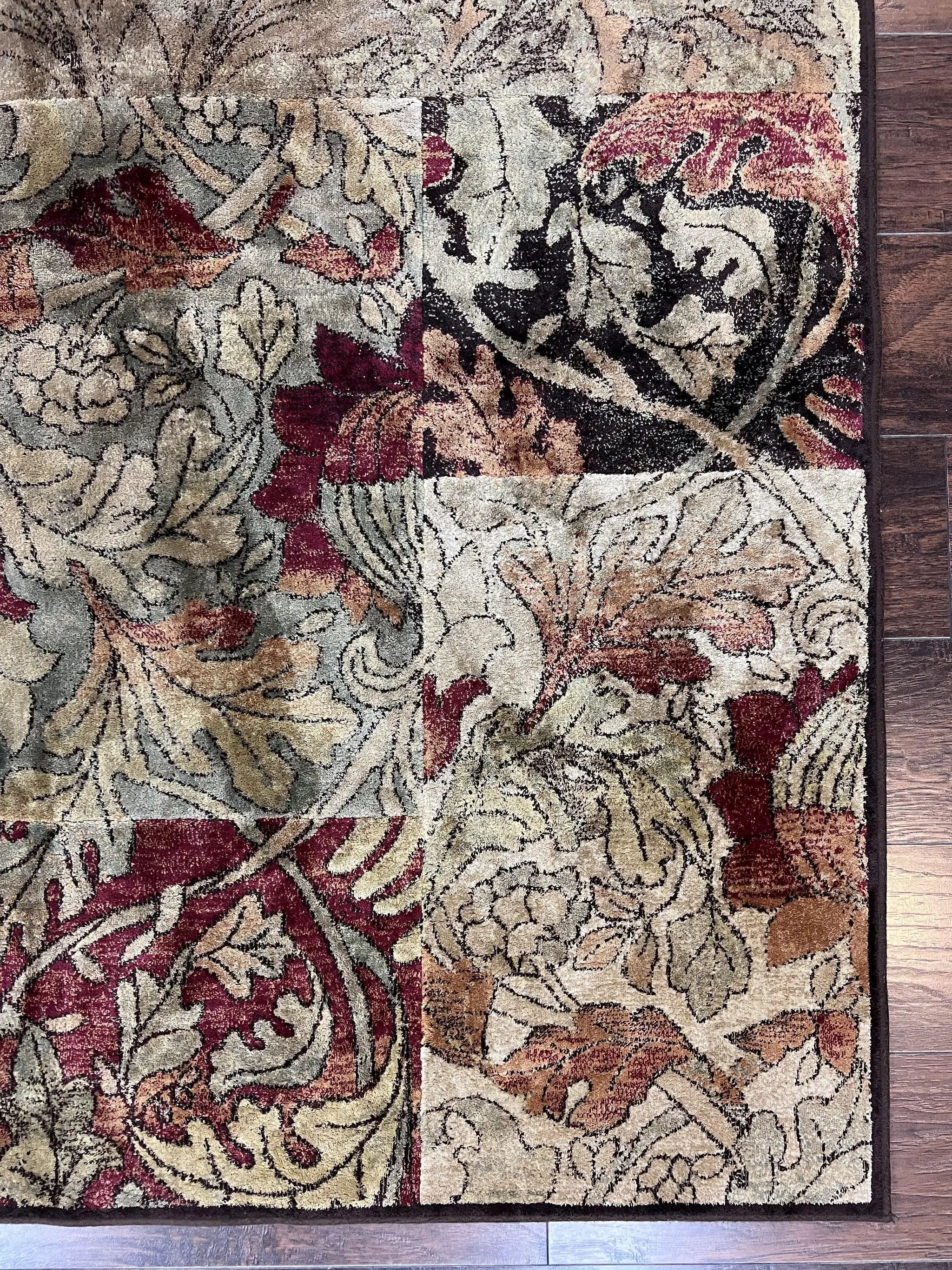Modern Abstract Area Rug 5x7, Floral Design, Contemporary Carpet 5 x 7, Multicolor by Jewel Rugs
