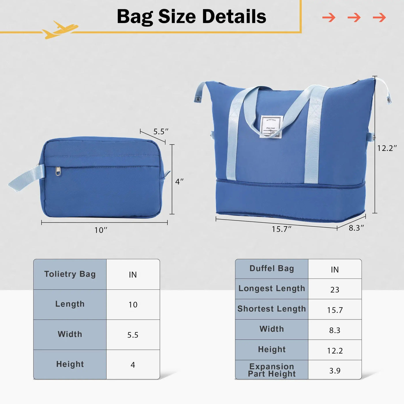 2 Piece Luggage Set With Bags Expanable Spinner Wheels ABS Lightweight Suitcase With Tsa Lock 20" / 28" by HouseOfZazla