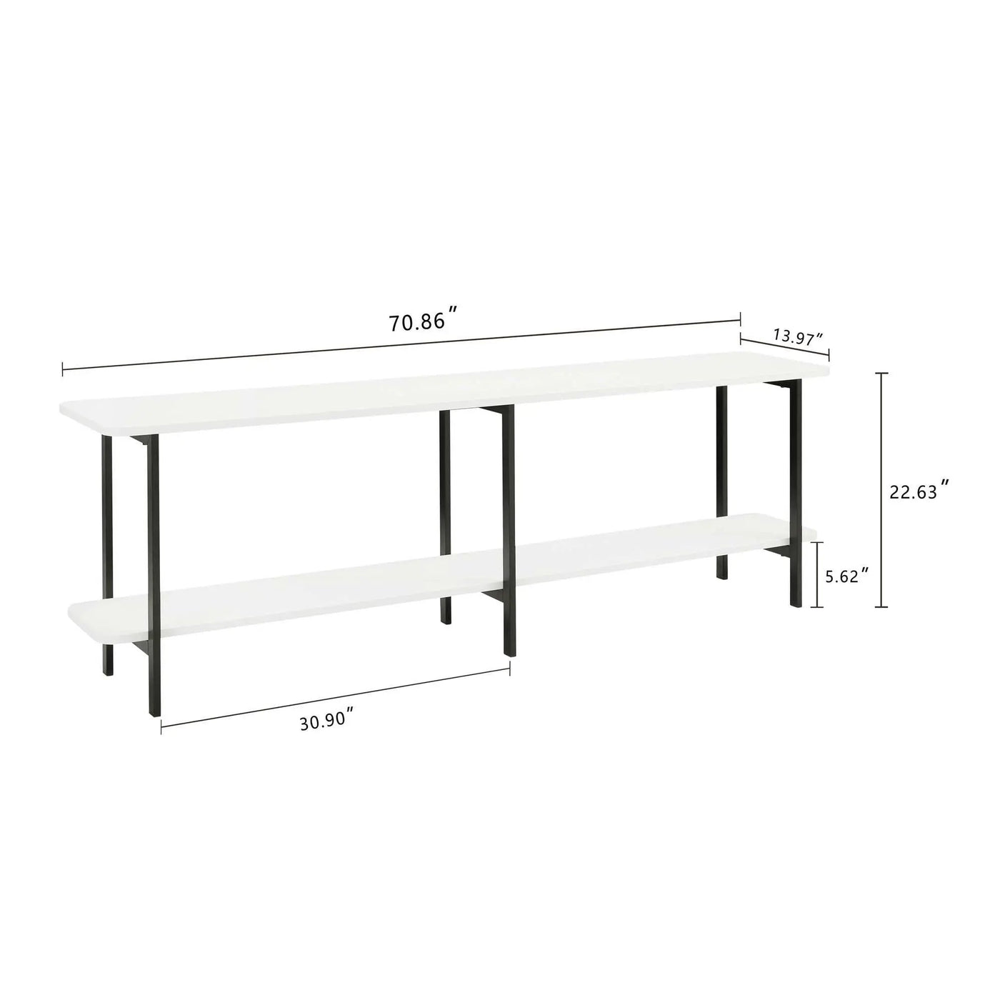 Celine - 2 Shelf Console Table by HouseOfZazla