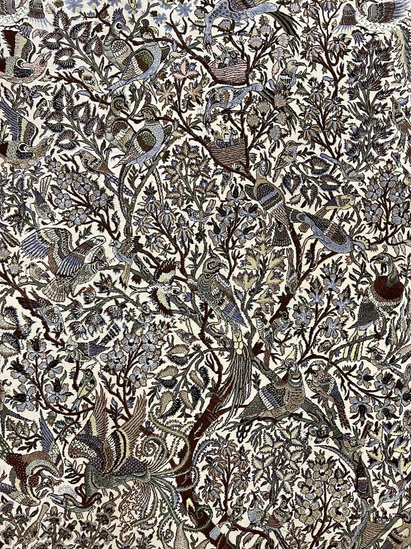 Persian Isfahan Rug 5x8 - Tree of Life, Animal Pictorials, Kork Wool & Silk by Jewel Rugs