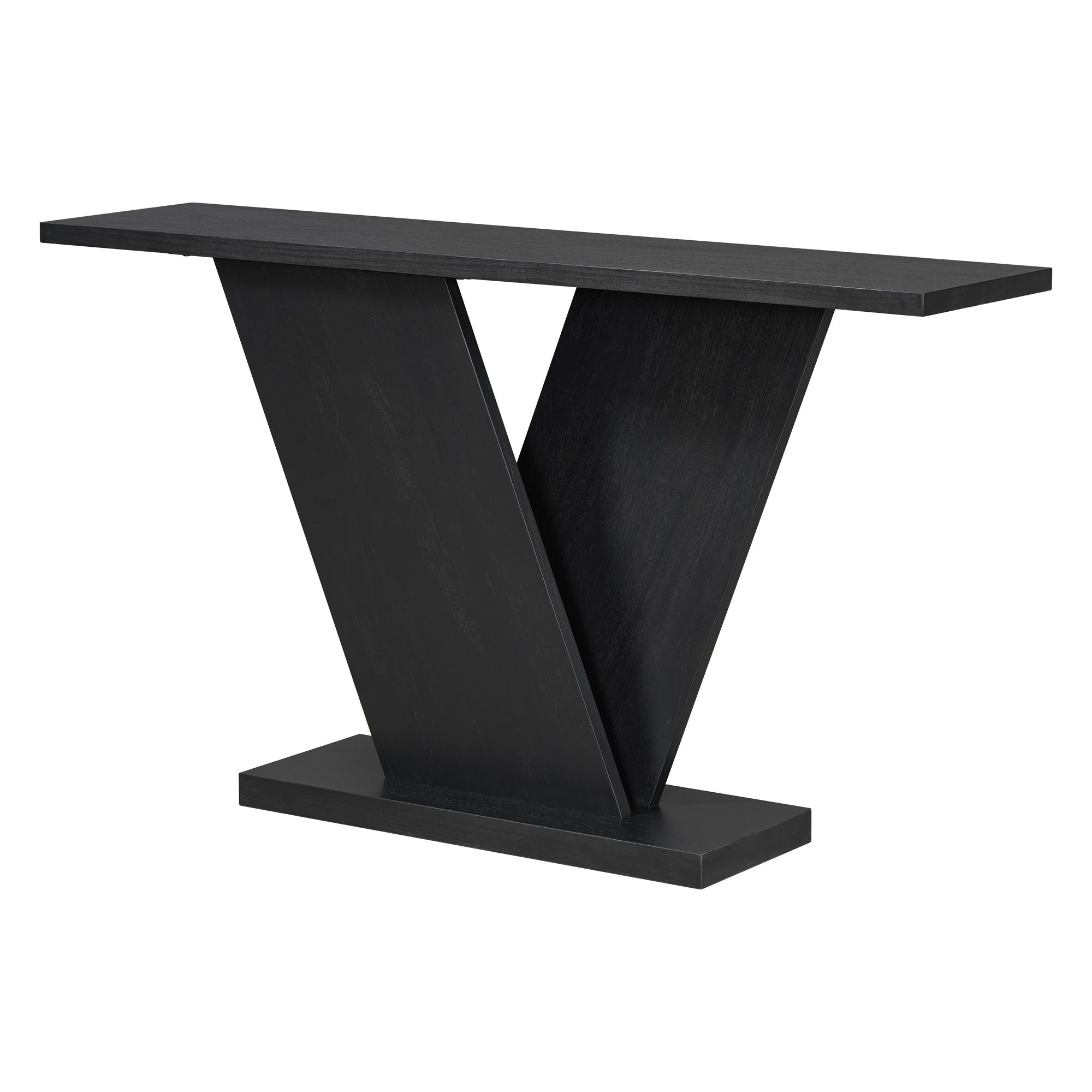 Console Table With V Shape Base, Sculptural Entryway Accent by HouseOfZazla