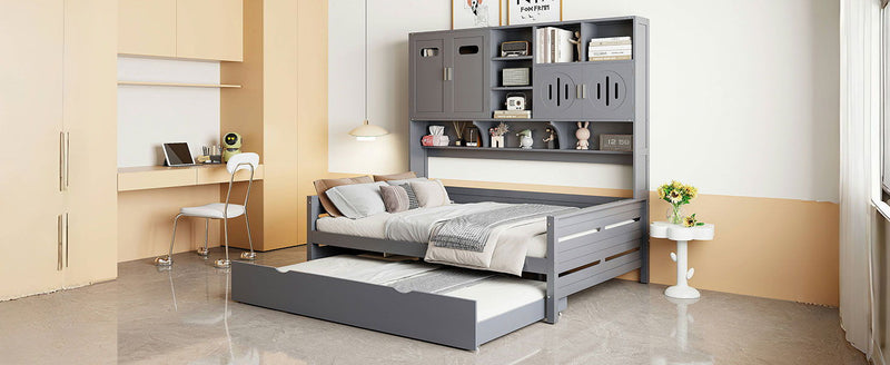 Daybed With All-In-One Cabinet And Shelf by HouseOfZazla