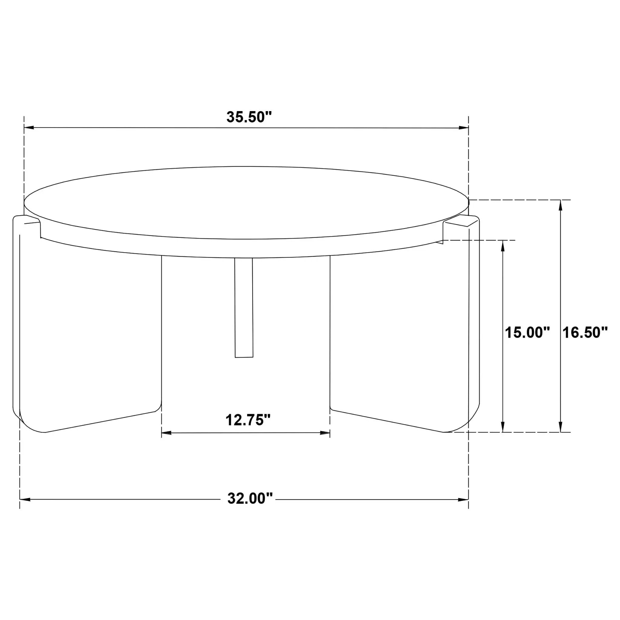 Cordova Round Solid Wood Coffee Table Black by Unique Piece Furniture