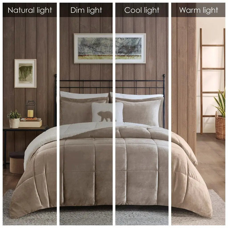 King Plush to Sherpa Down Alternative Comforter Set by HouseOfZazla