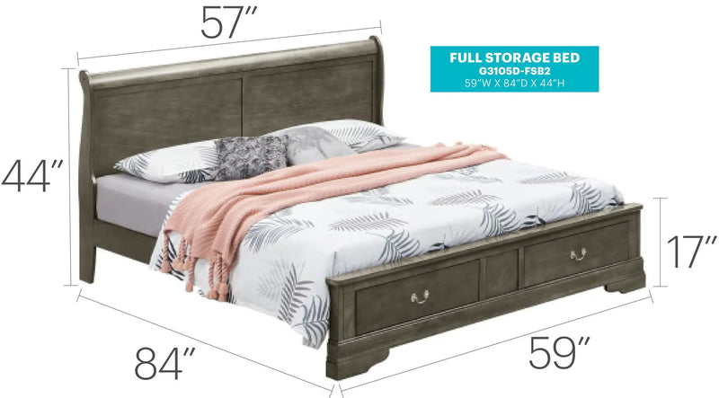 Upholstered Panel Sleigh Bed Design by Unique Piece Furniture