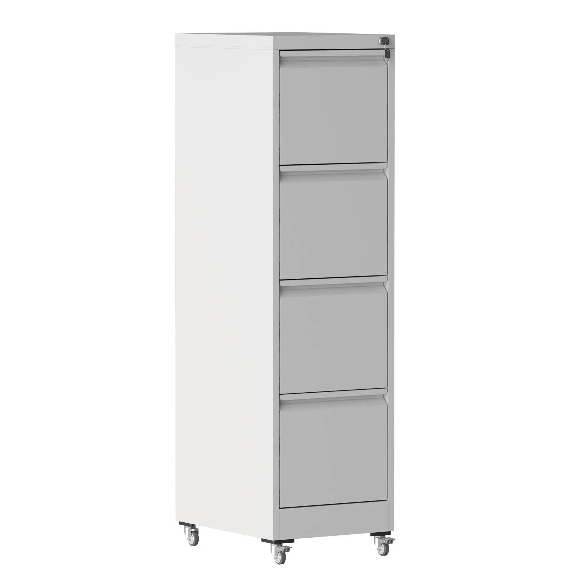 Drawer Metal Locking Vertical File Cabinet With Wheels Heavy Duty Lockable Storage by HouseOfZazla