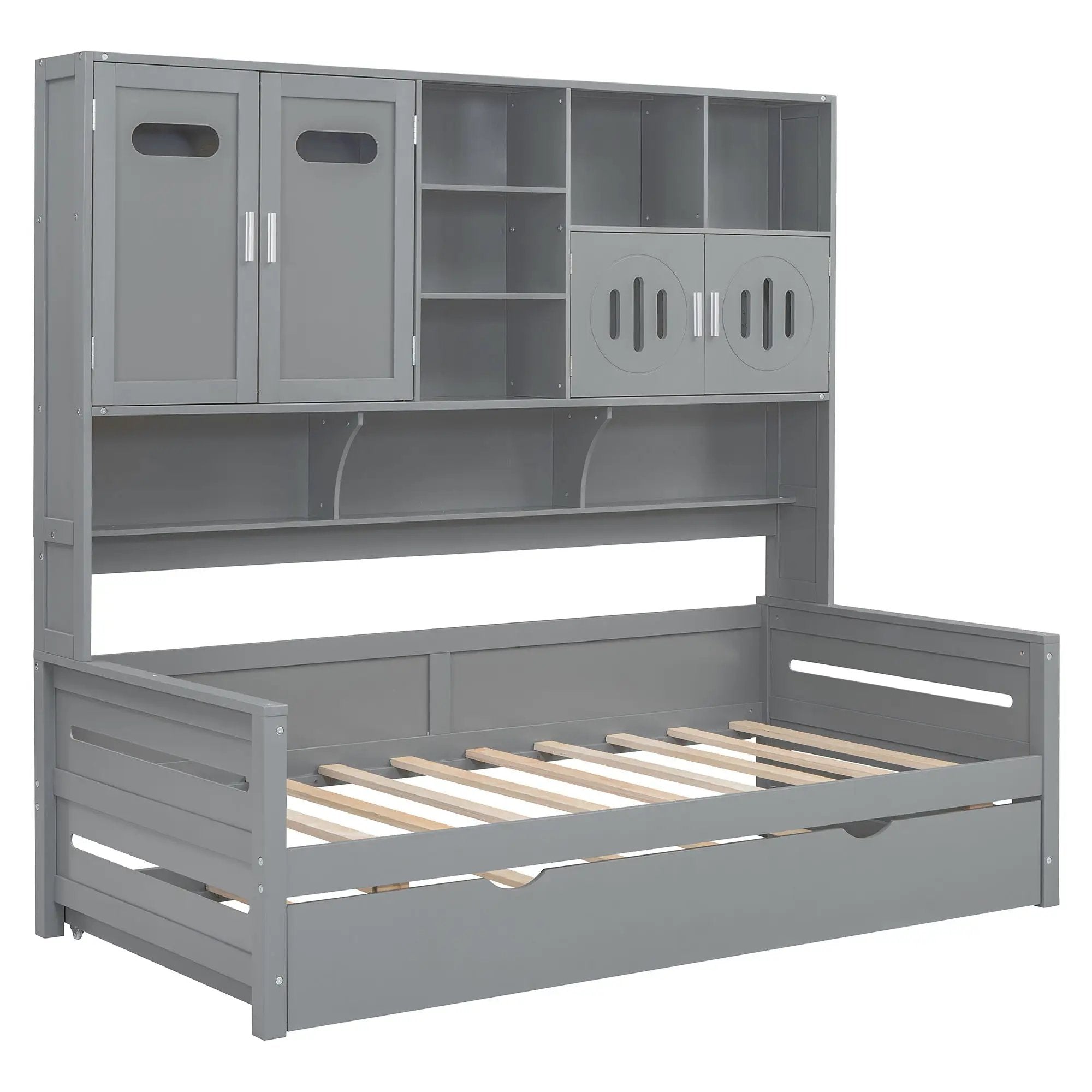 Daybed With All-In-One Cabinet And Shelf by HouseOfZazla