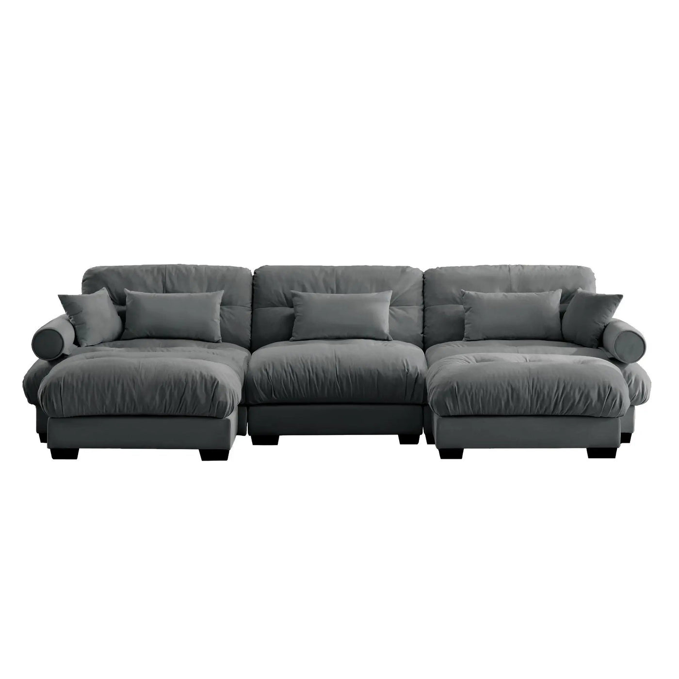 Super Comfort Oversized Modular Sectional Sofa With Movable Ottoman by Unique Piece Furniture
