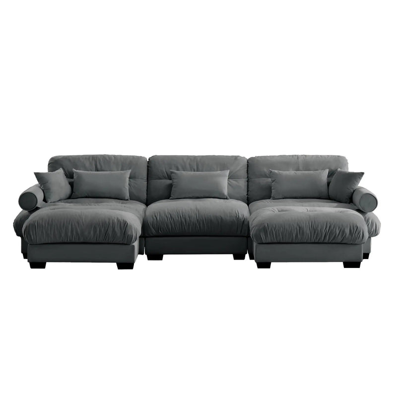 Super Comfort Oversized Modular Sectional Sofa With Movable Ottoman by Unique Piece Furniture