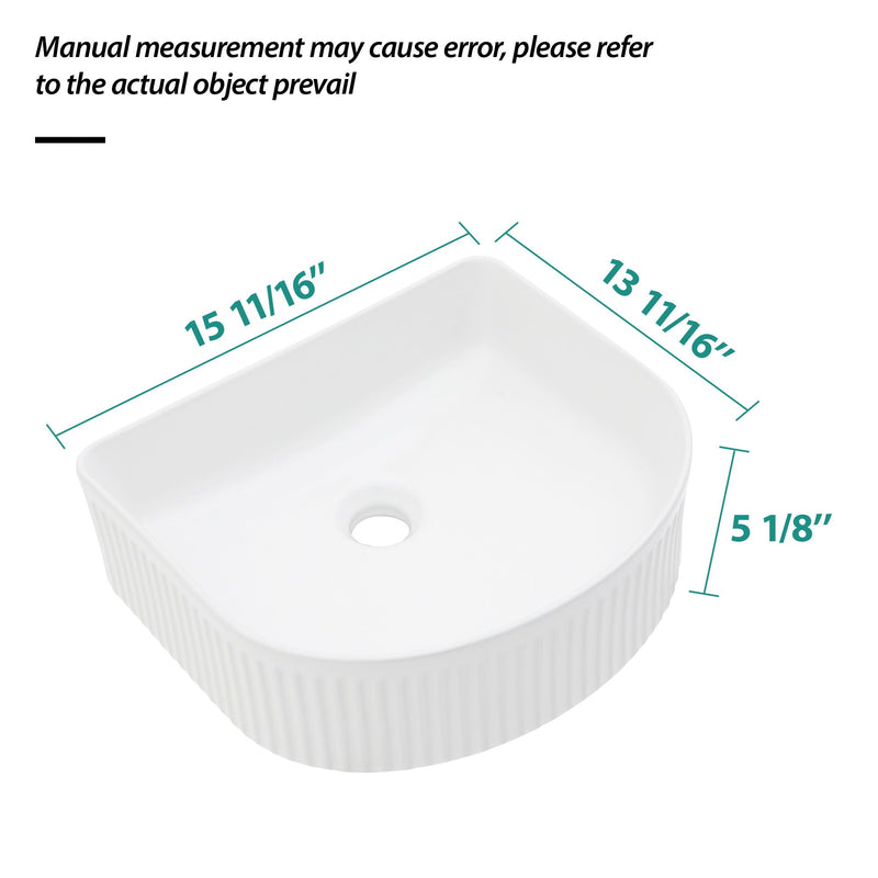 Vessel Bathroom Sink With Design - White by HouseOfZazla