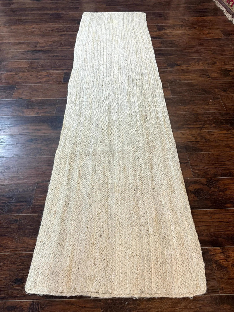 Modern Jute Runner Rug 2.7 x 10, Rug for Hallway or Kitchen, Farmhouse Rug by Jewel Rugs
