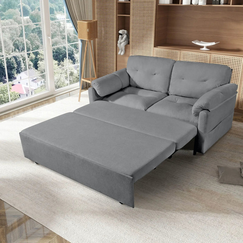 Convertible Pull Out Sofa Bed Queen Size, 3 In 1 With Side Storage by Unique Piece Furniture