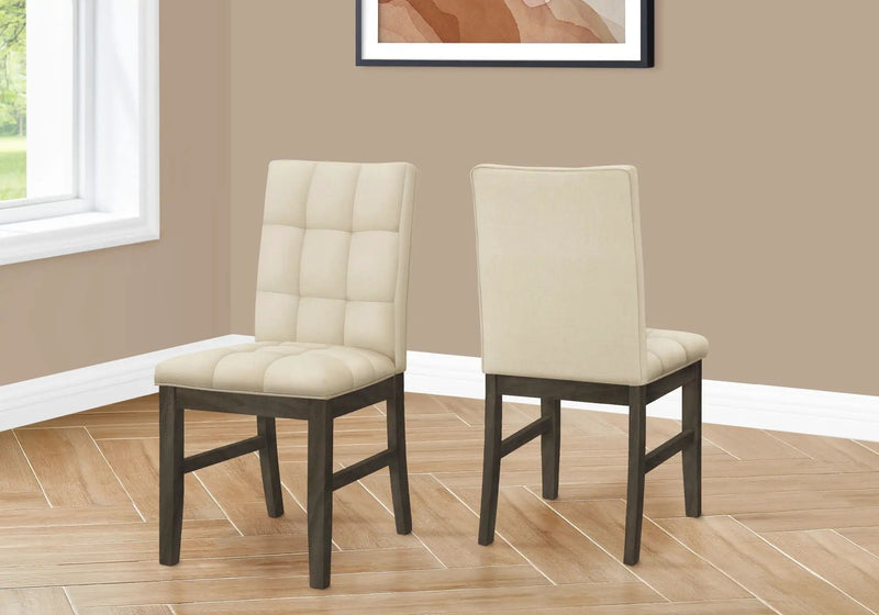 Dining Chair, Upholstered, Dining Room, Transitional (Set of 2) - Cream by HouseOfZazla