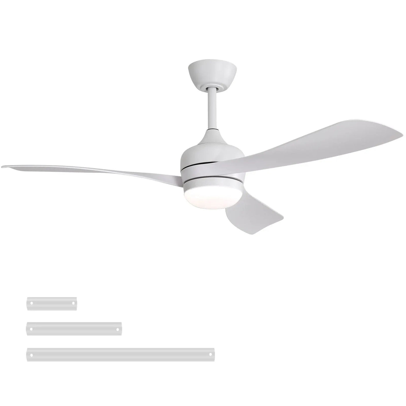 Ceiling Fan With 3 Blades, Remote Control, Reversible DC Motor, Noiseless Operation, 3 Downrods by HouseOfZazla