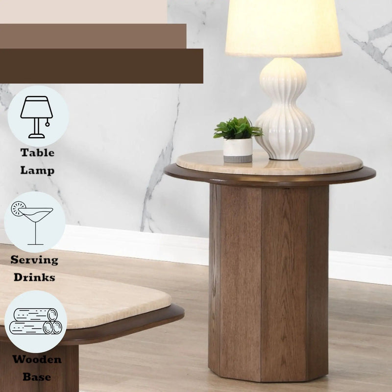 Kasha - End Table - Walnut by HouseOfZazla