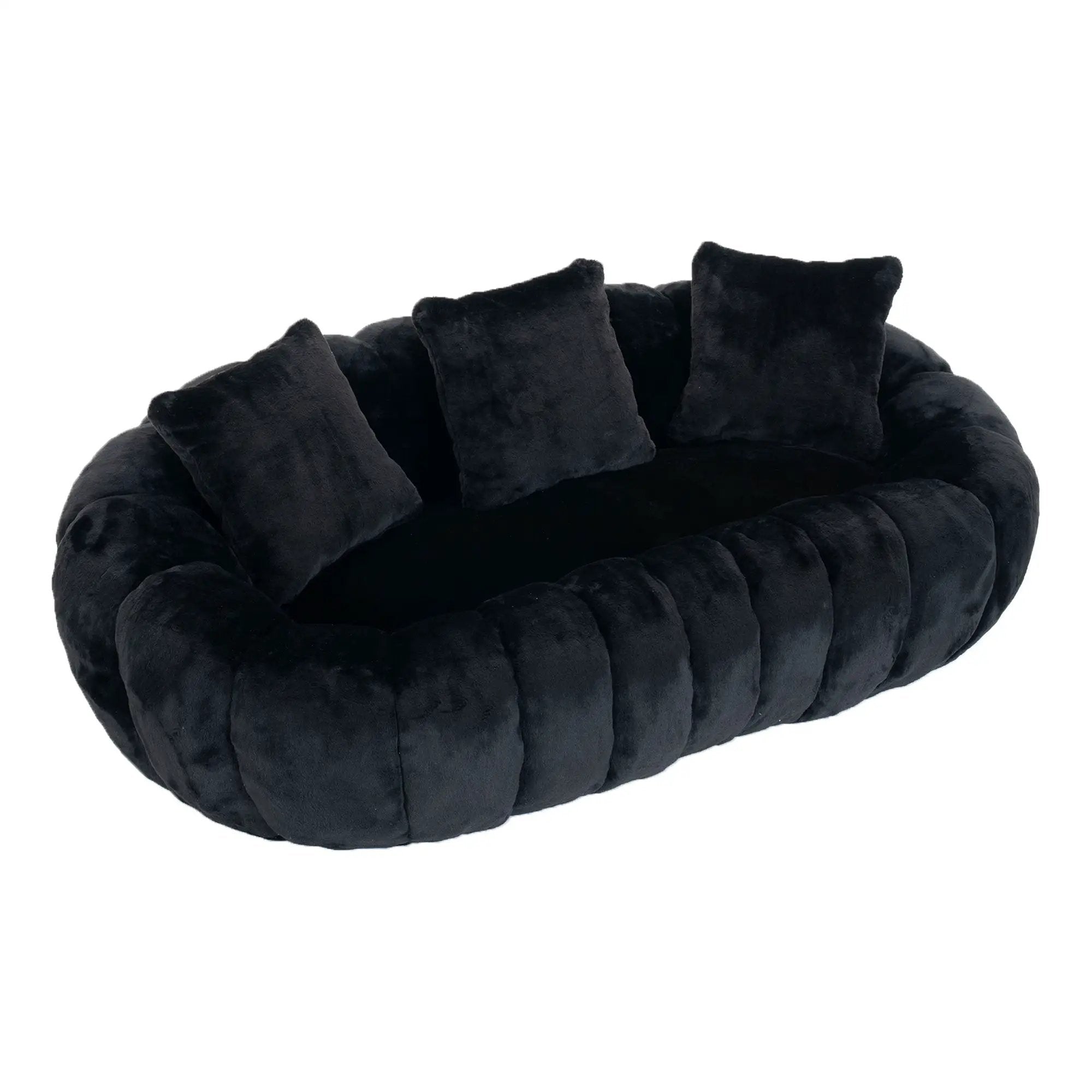 Floral-Shaped Ultra-Soft Faux Fur Two-Seater Sofa by HouseOfZazla