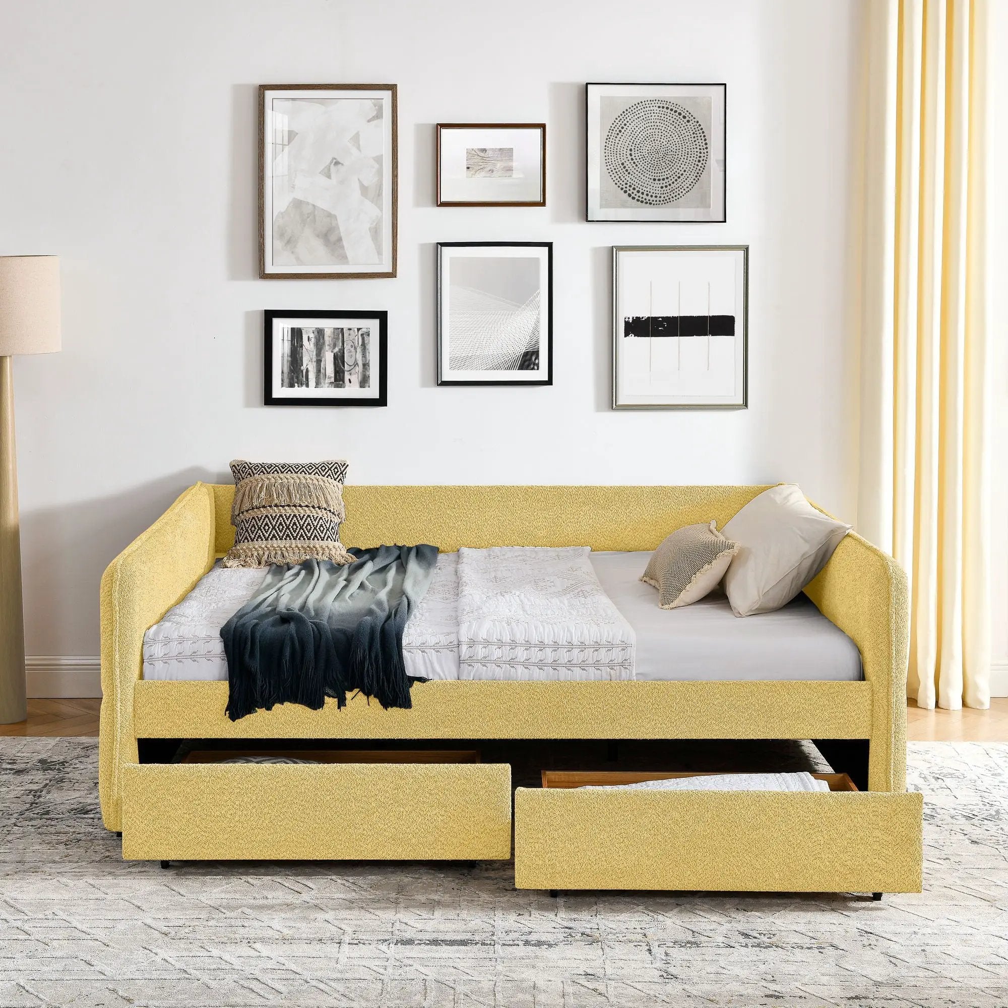 Upholstered Daybed & 2 Drawers by Unique Piece Furniture