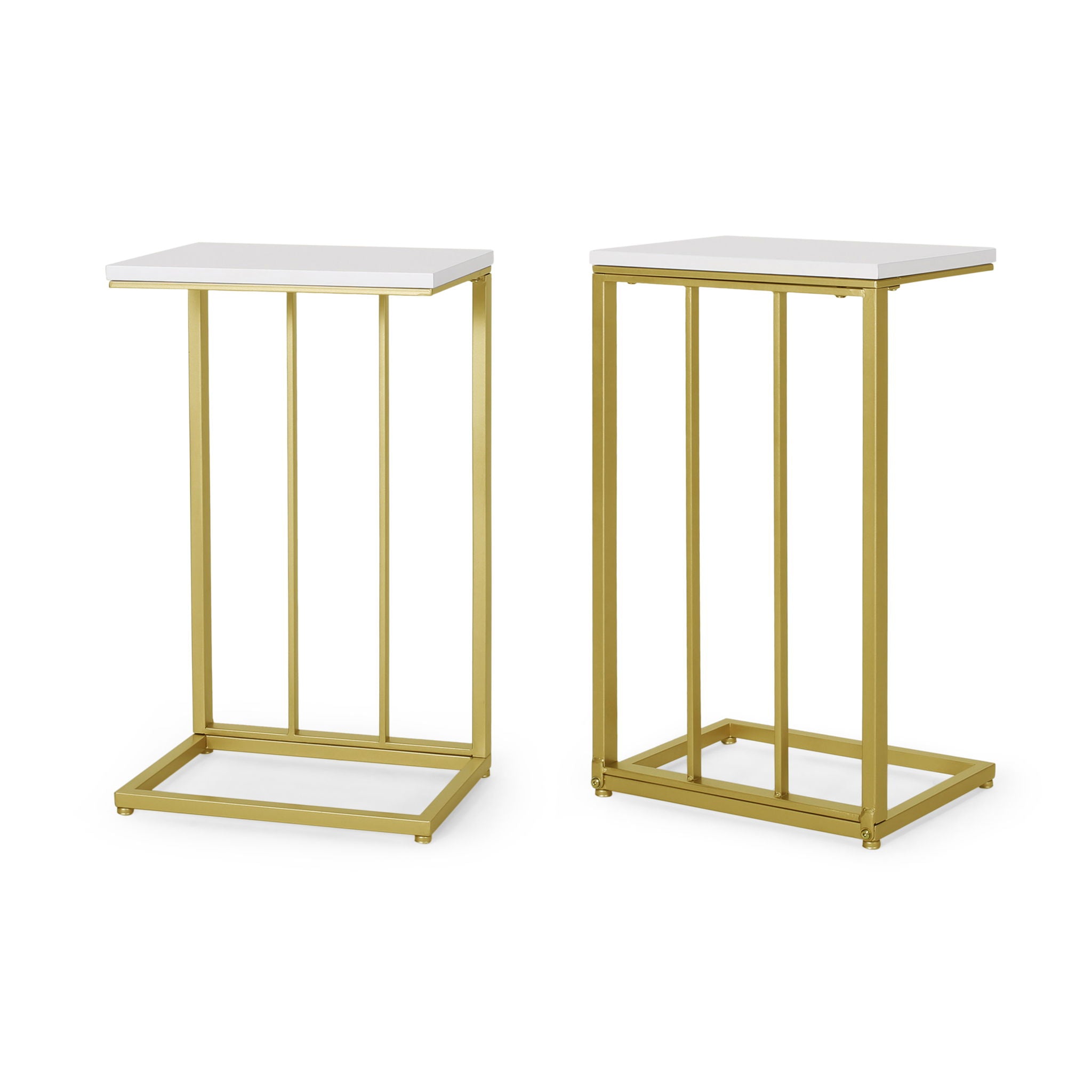 Modern Glam C-Shape End Table by HouseOfZazla