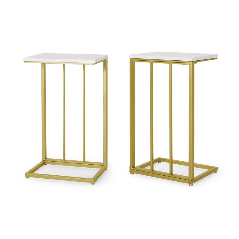 Modern Glam C-Shape End Table by HouseOfZazla