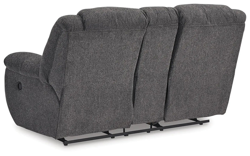Foreside - Dbl Reclining Loveseat with Console - Charcoal by Unique Piece Furniture