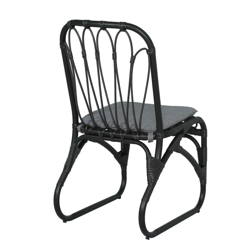 Outdoor Wicker Dining Chairs With Washable Cushions (Set of 2) by HouseOfZazla