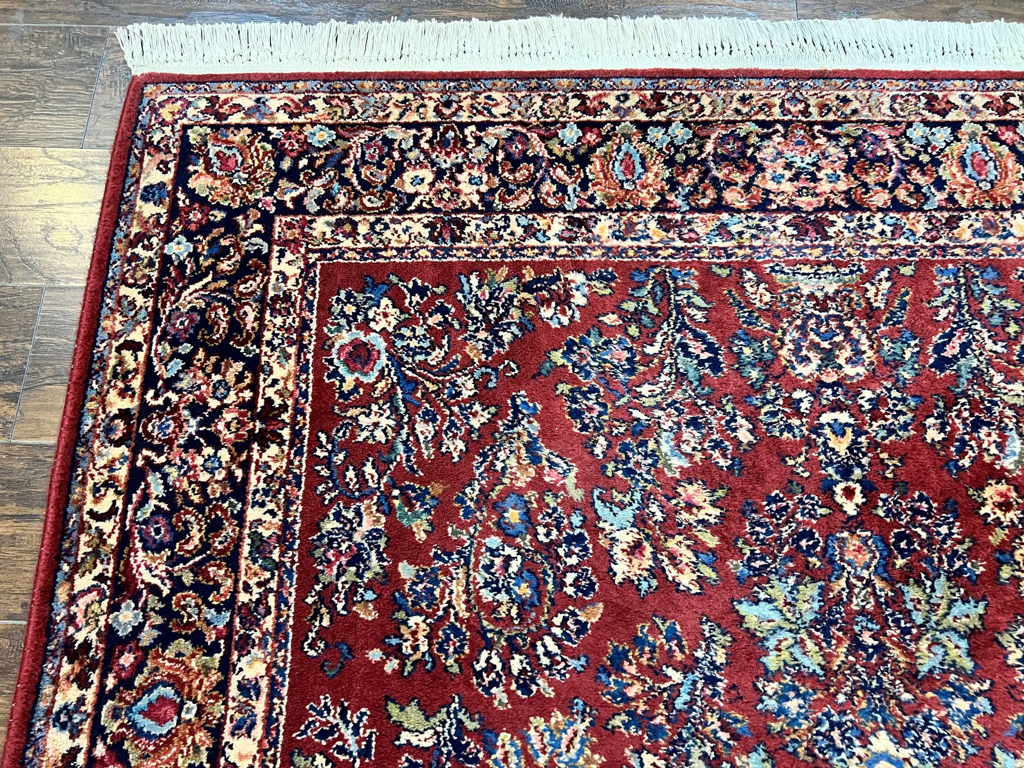 Karastan Rug 5.9 x 9 Red Sarouk #785, Wool Karastan Carpet, Original 700 Series, Vintage Karastan Oriental Rug Discontinued by Jewel Rugs