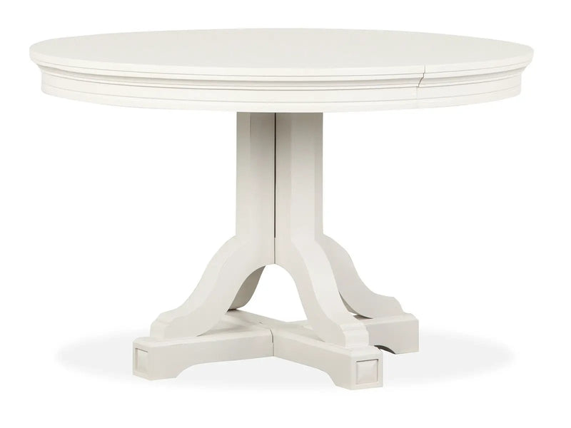 Willowbrook - Extendable 48" Round Dining Table - Egg Shell White by Unique Piece Furniture