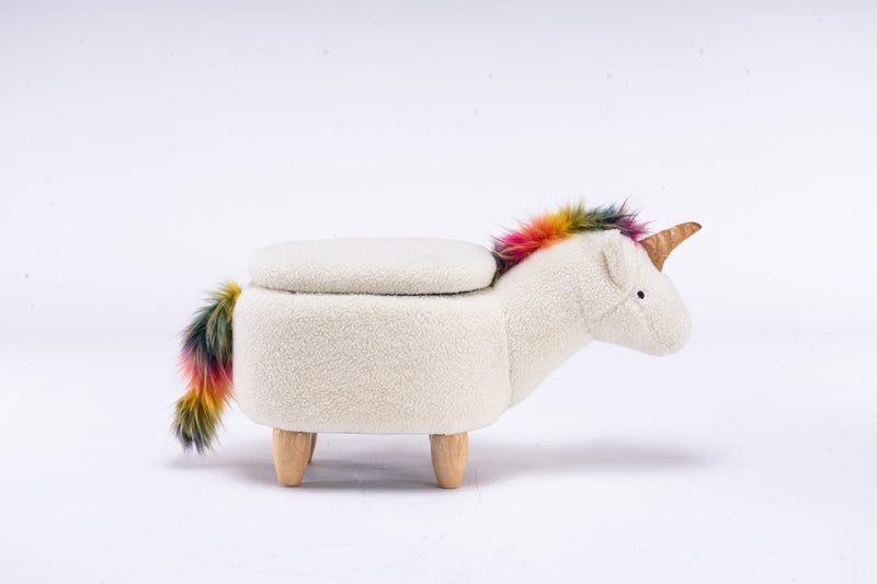 Uma the Unicorn Storage Ottoman with Hidden Storage - Faux Fur, photo 9 of 9