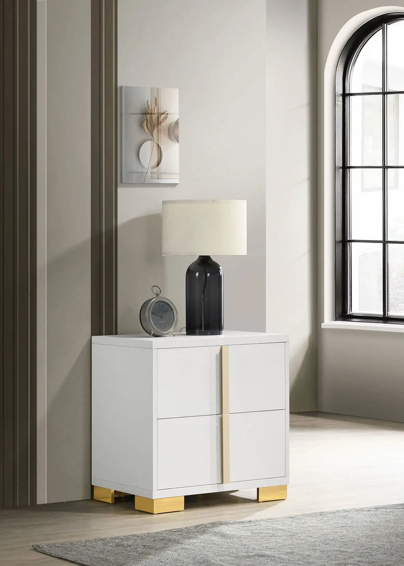 Marceline 2-drawer Nightstand White by Unique Piece Furniture