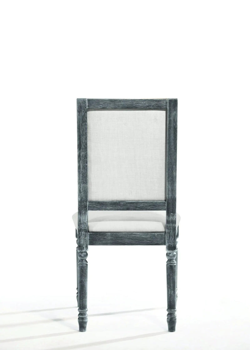 Leventis - Weathered Side Chair - Cream / Gray by HouseOfZazla