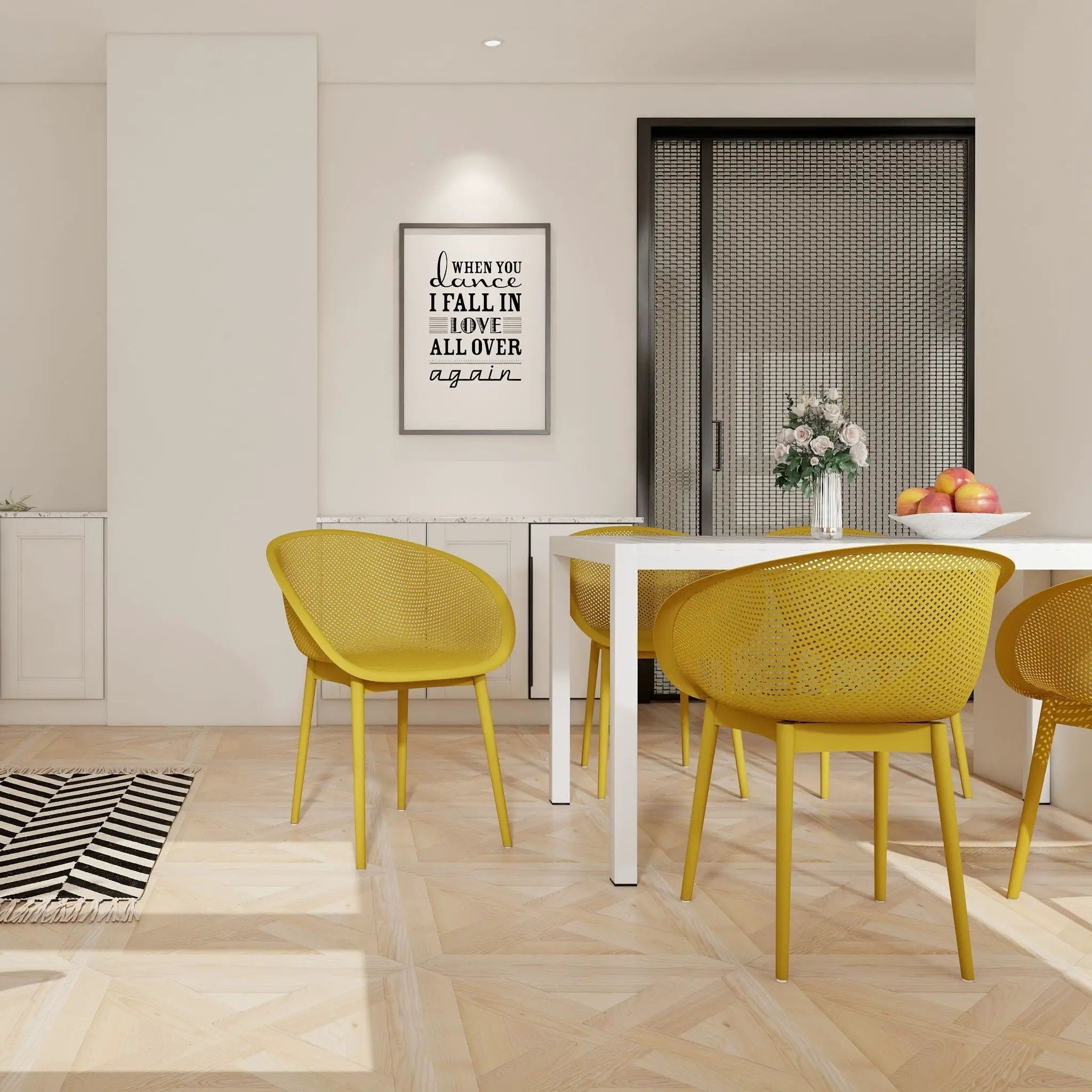 2 Piece Durable Single Chair With Hollow Out Design by HouseOfZazla