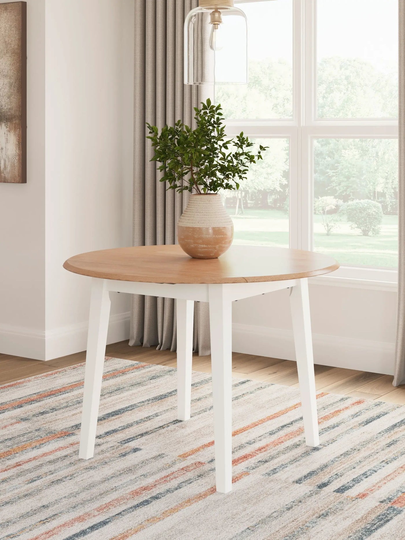 Gesthaven - Round Dining Room Drop Leaf Table by Unique Piece Furniture