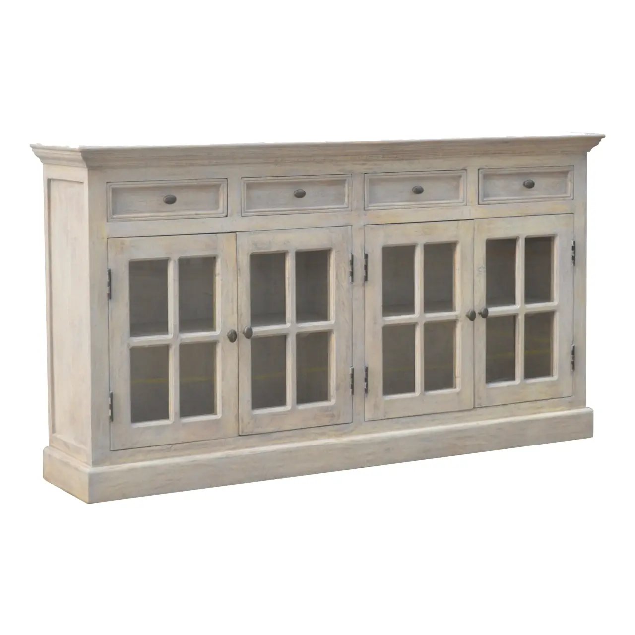Solid Wood Stone Acid Wash Glazed Sideboard by HouseOfZazla
