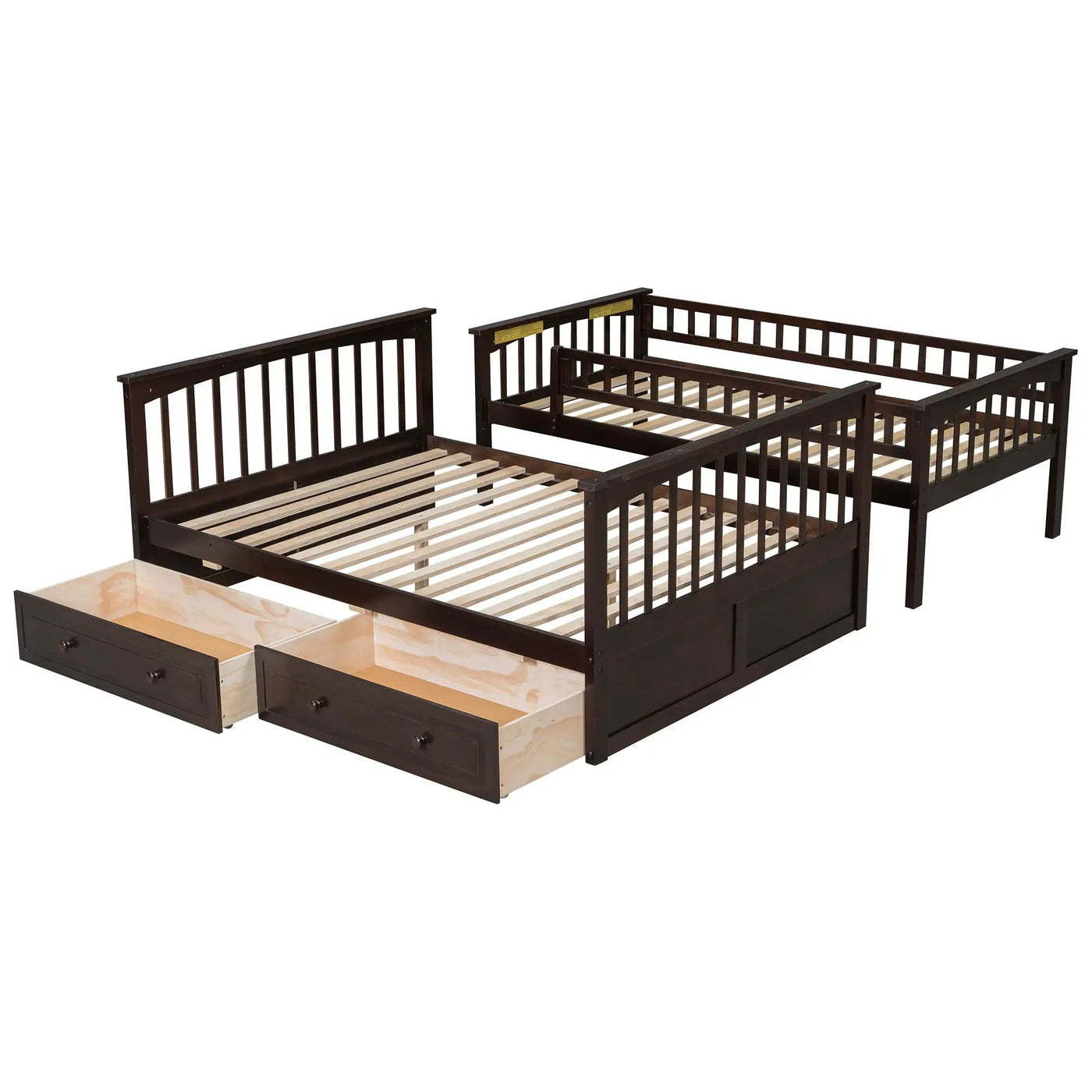 Bunk Bed With Drawers, Convertible Storage Bed by HouseOfZazla