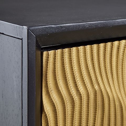 Tayner - Accent Cabinet - Black / Gold Finish, photo 2 of 7